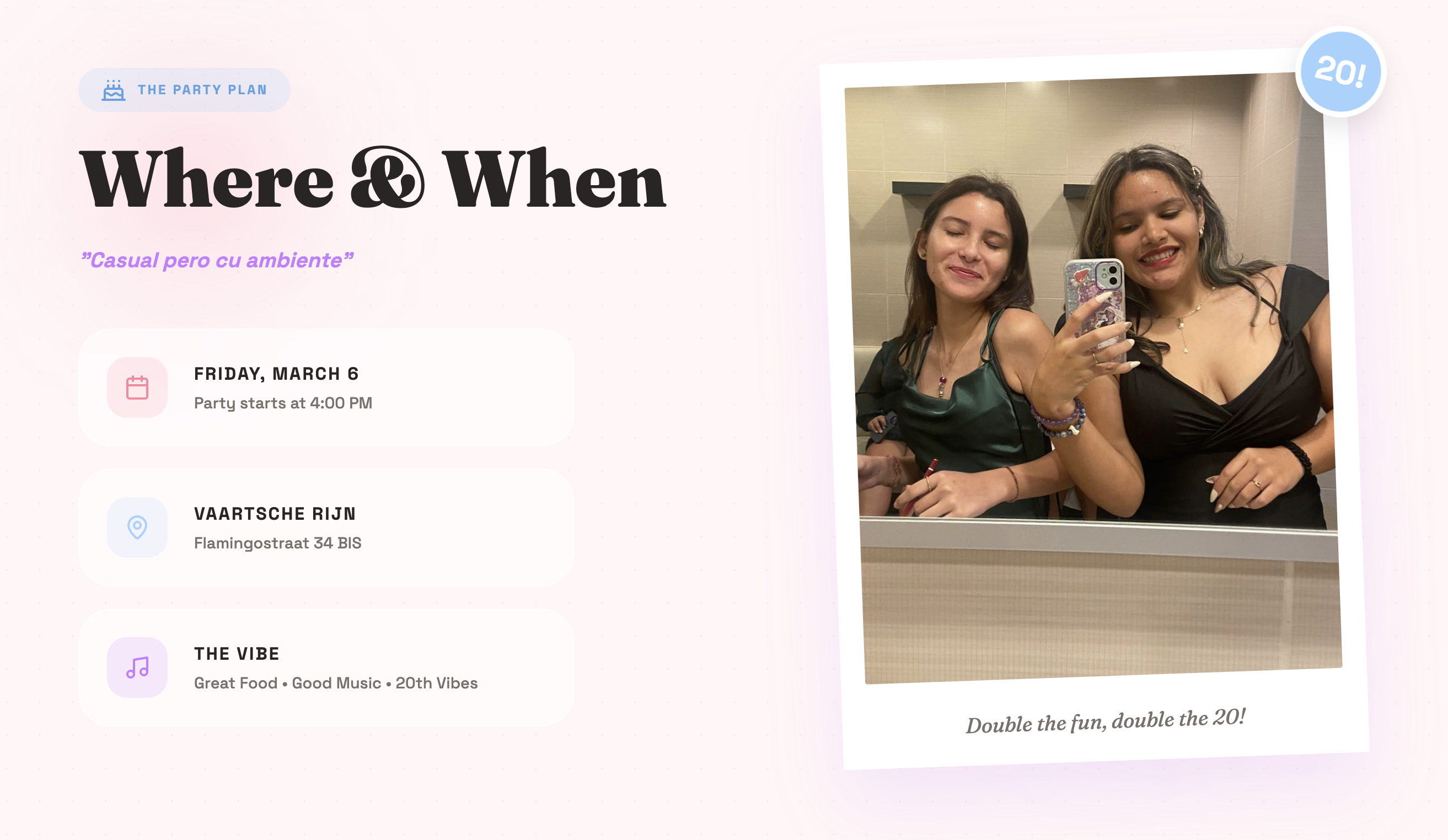 Birthday Landing Page screenshot